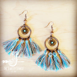 Denim Blue Multi-Tassel Earrings 212t