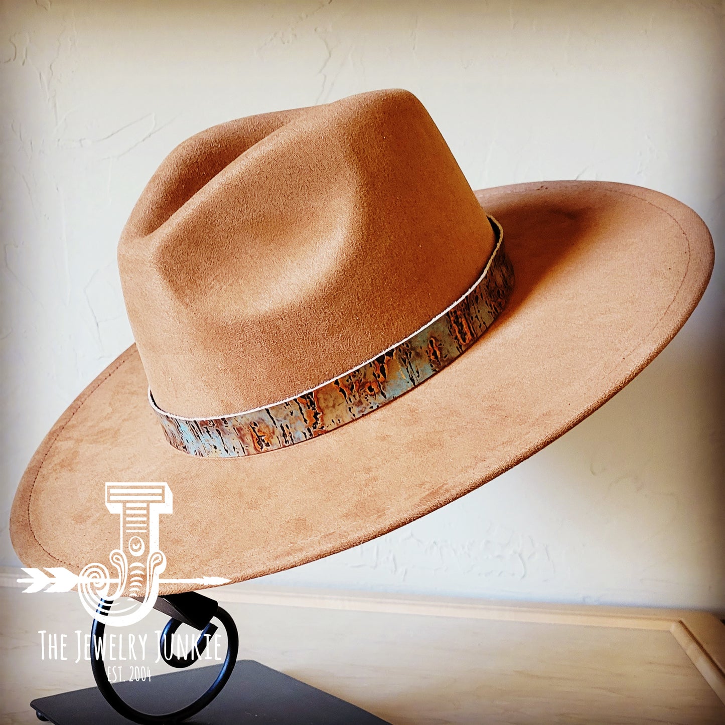 *Driftwood Tarnished Copper Embossed Leather Hat Band Only 951m