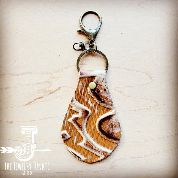 *Embossed Leather Key Chain - Sienna Laredo 702d