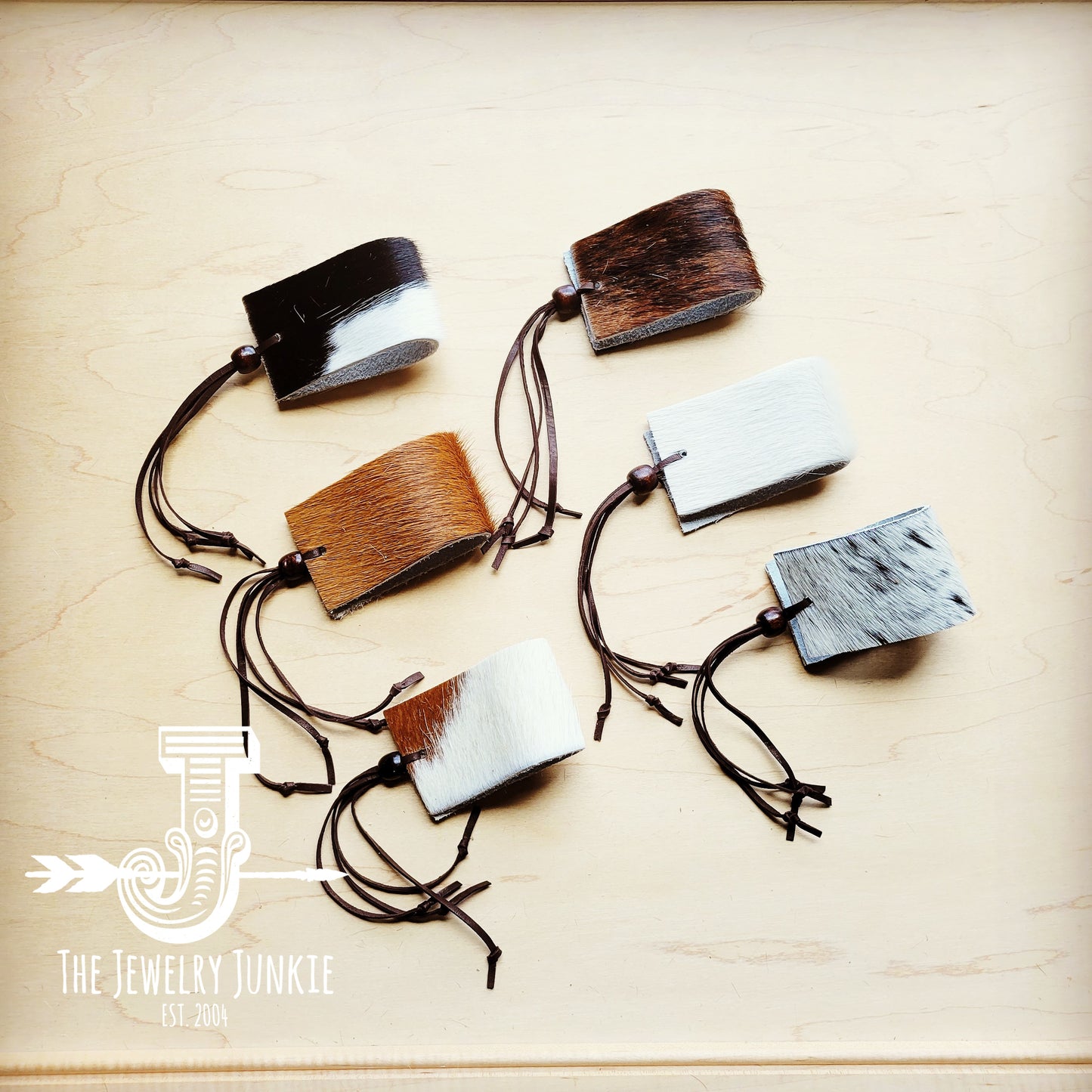 Leather Cuff Adjustable Tie Hair on Hide Starter Pack 10 pcs. 008u