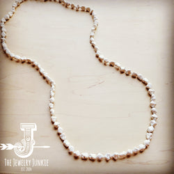 Boho Beaded Necklace w/ White Turquoise