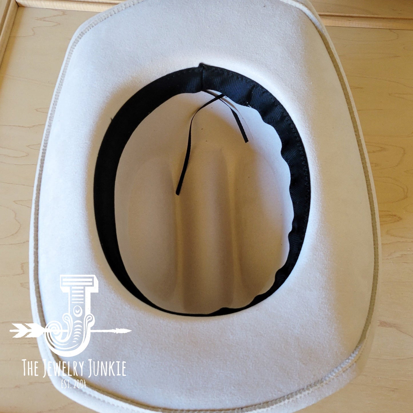 Cowgirl Western Felt Hat w/ Choice of Genuine Leather Hat Band-Bone 980g