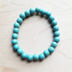 Blue Turquoise Stackable Stretch Bracelet 800u