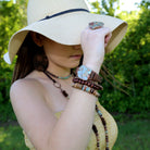 Aqua Terra and Wood Bracelet 239B - The Jewelry Junkie