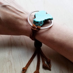 Wearing Blue Turquoise Bracelet