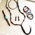 Set of collection Multi Colored Turquoise Beaded Collar Length Necklace