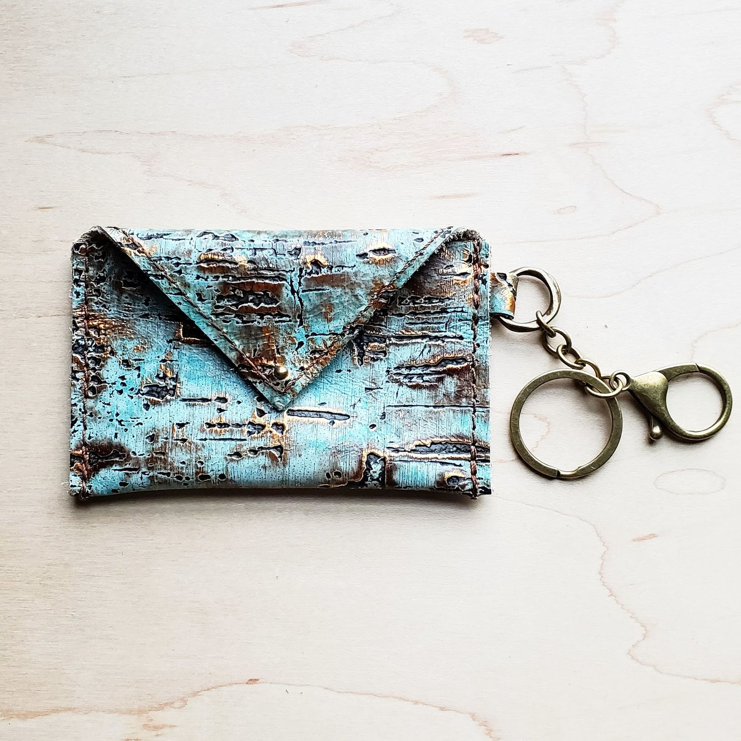 Sierra Credit Card Wallet-Turquoise Metallic 600g