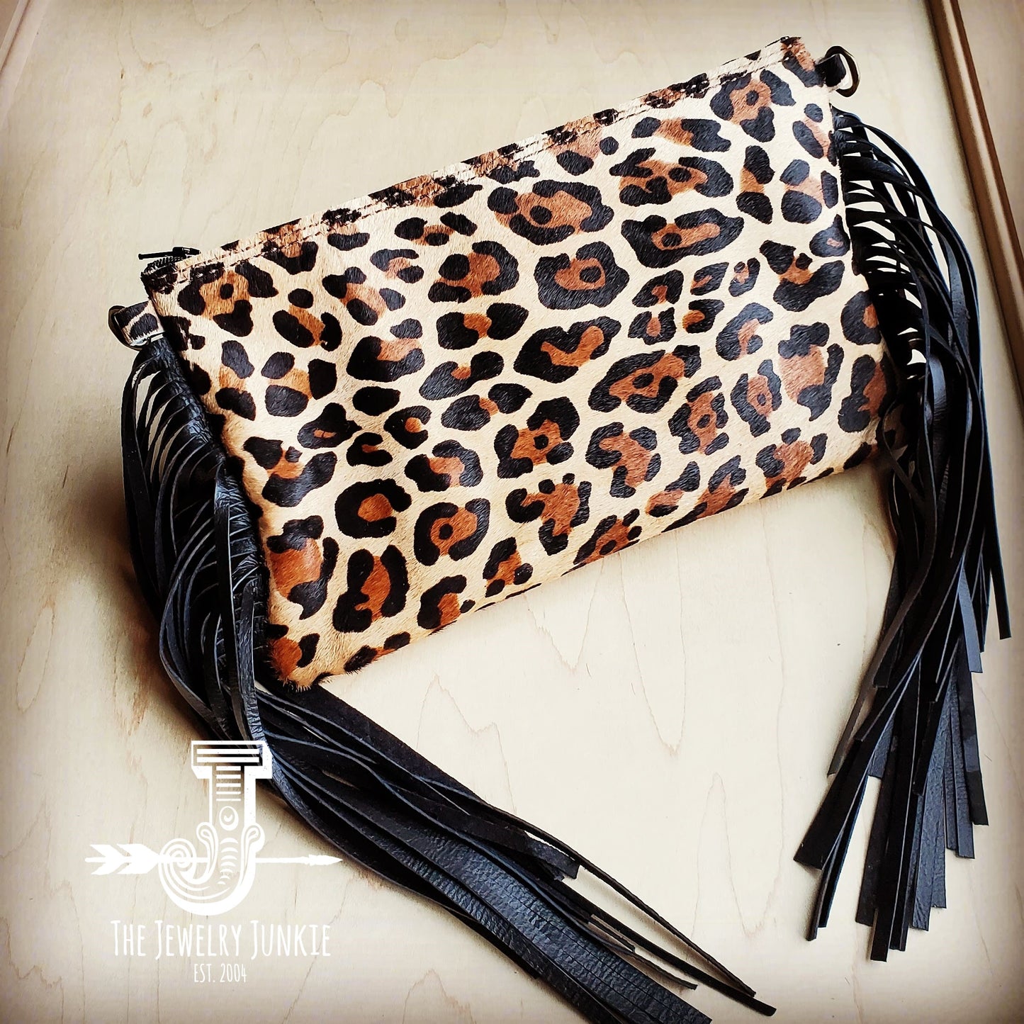 Leopard Hair-on-Hide Clutch Handbag 501b