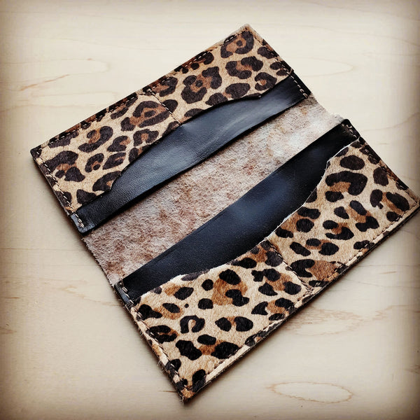 Hair-on-Hide Leather Wallet-Leopard 300s
