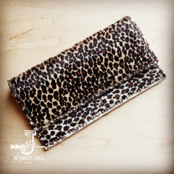 **Hair-on-Hide Leather Wallet-Mini Leopard 300r