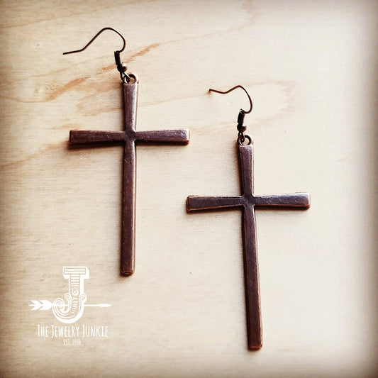 Copper Cross Earrings 235Q