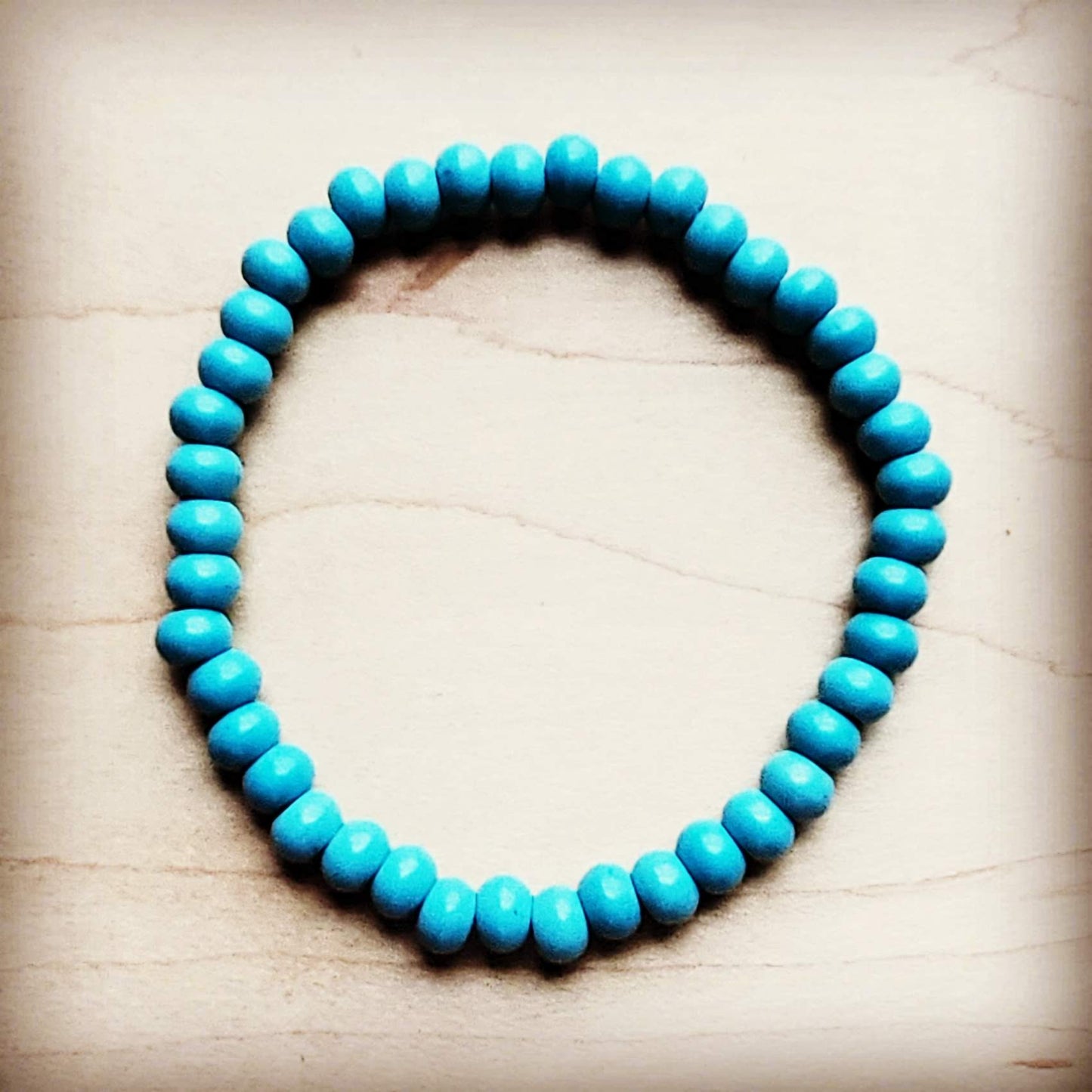 Blue Turquoise Stackable Stretch Bracelet 800u