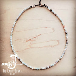 amazonite collar length beaded necklace 252m