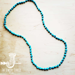 Long Boho Turquoise Beaded Necklace  248c