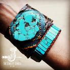 Woven Regalite Stacked Stone Bracelet-Turquoise
