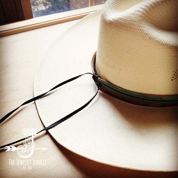 Turquoise Navajo Embossed Leather Hat Band Only 950b