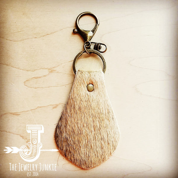Hair-on-Hide Keychain-Naturals