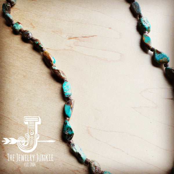 Genuine Long Natural Turquoise Necklace