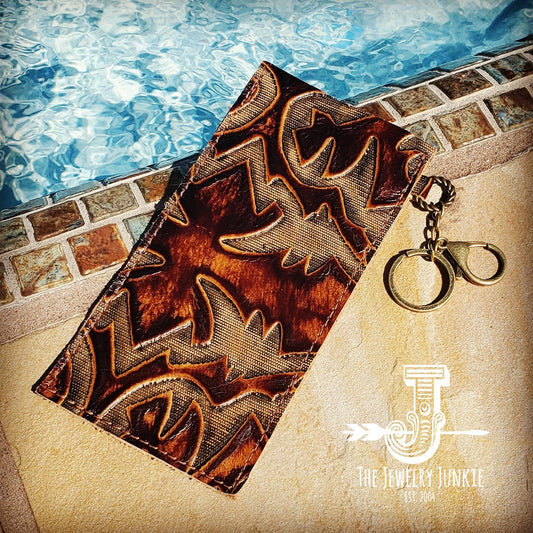 *Embossed Leather Sunglasses Case w/ Keychain-Laredo 100g
