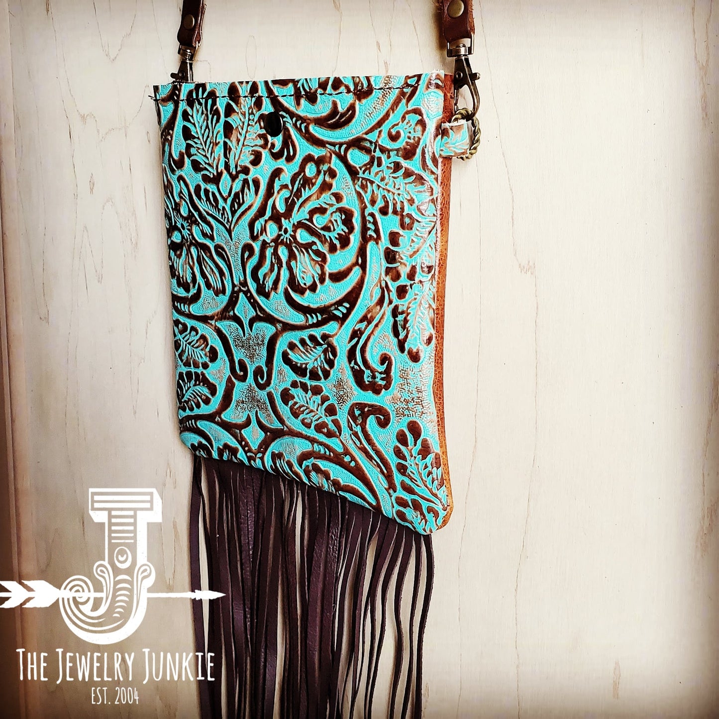 Small Crossbody Handbag w/ Cowboy Tooled Leather 503z