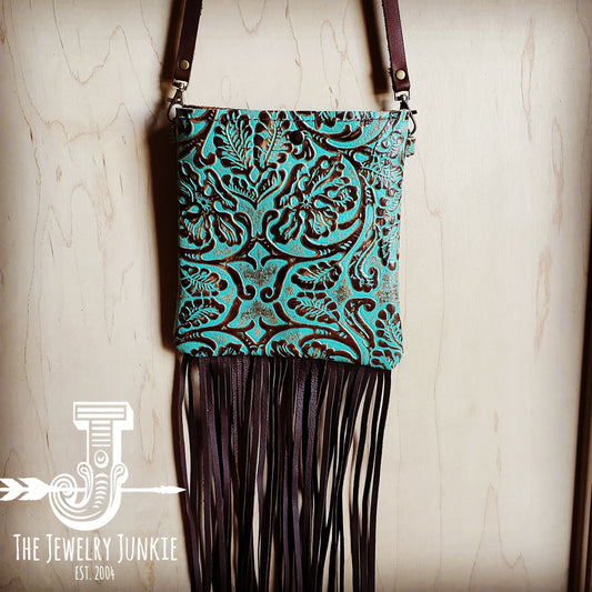 Small Crossbody Handbag w/ Cowboy Tooled Leather 503z