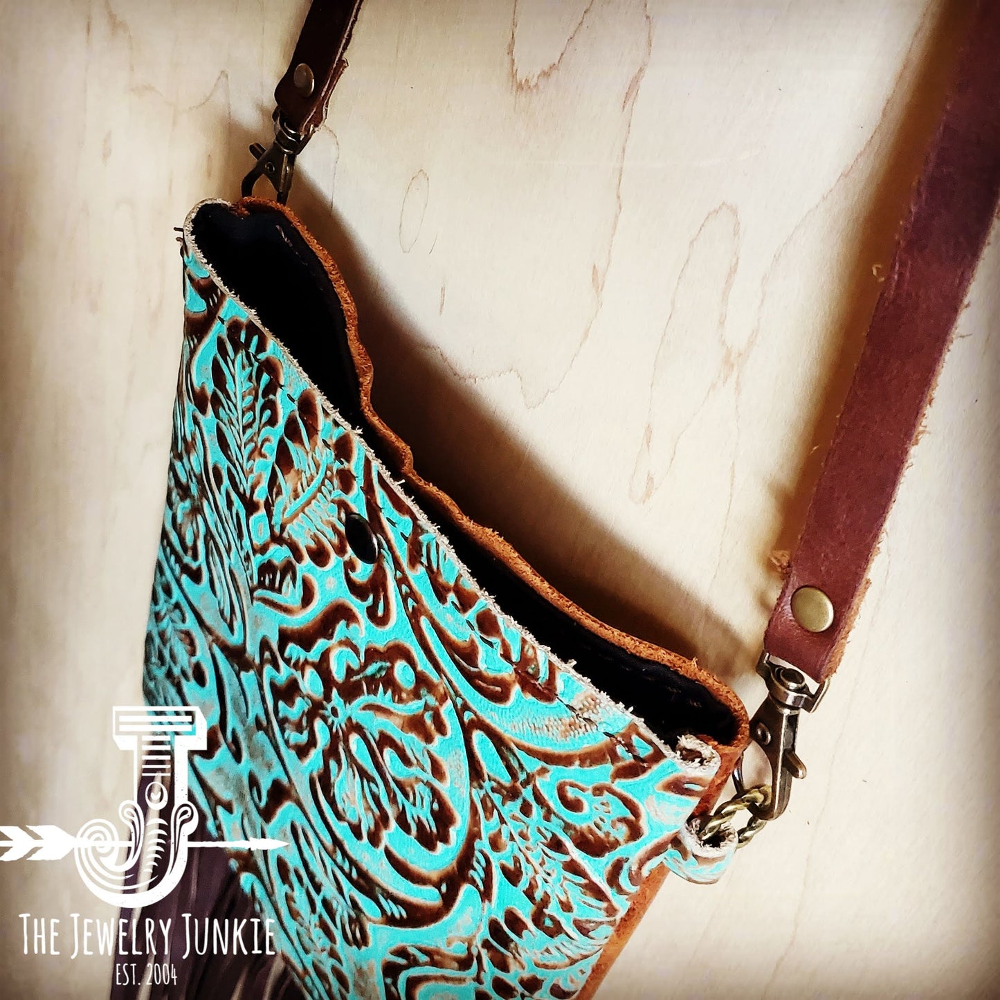 Small Crossbody Handbag w/ Cowboy Tooled Leather 503z