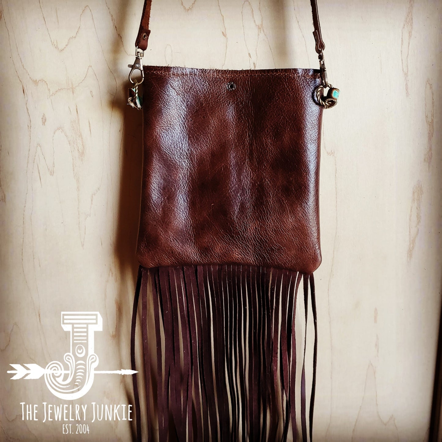Small Crossbody Handbag w/ Hair-on-Hide Brown Leather 504e