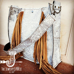 Hair on Hide Box Handbag w/ Oyster Paisley Accents 504g