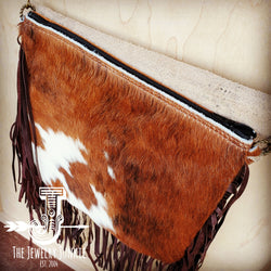 *Hair-On-Hide w/ Steer Head Flap Crossbody Handbag 504L