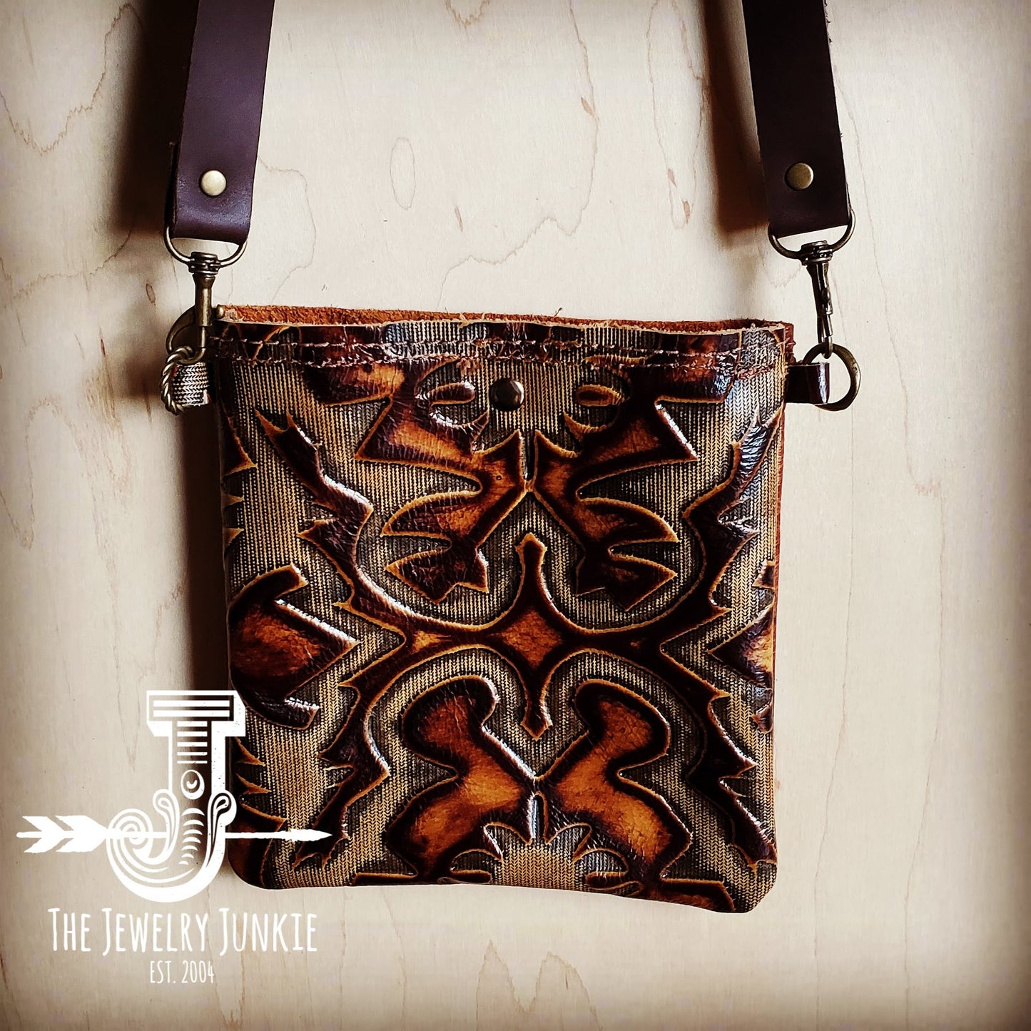Small Crossbody Handbag w/ Laredo Tooled Leather 504a
