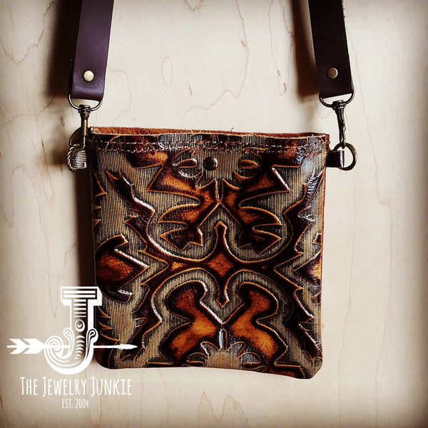 Small Crossbody Handbag w/ Laredo Tooled Leather 504a