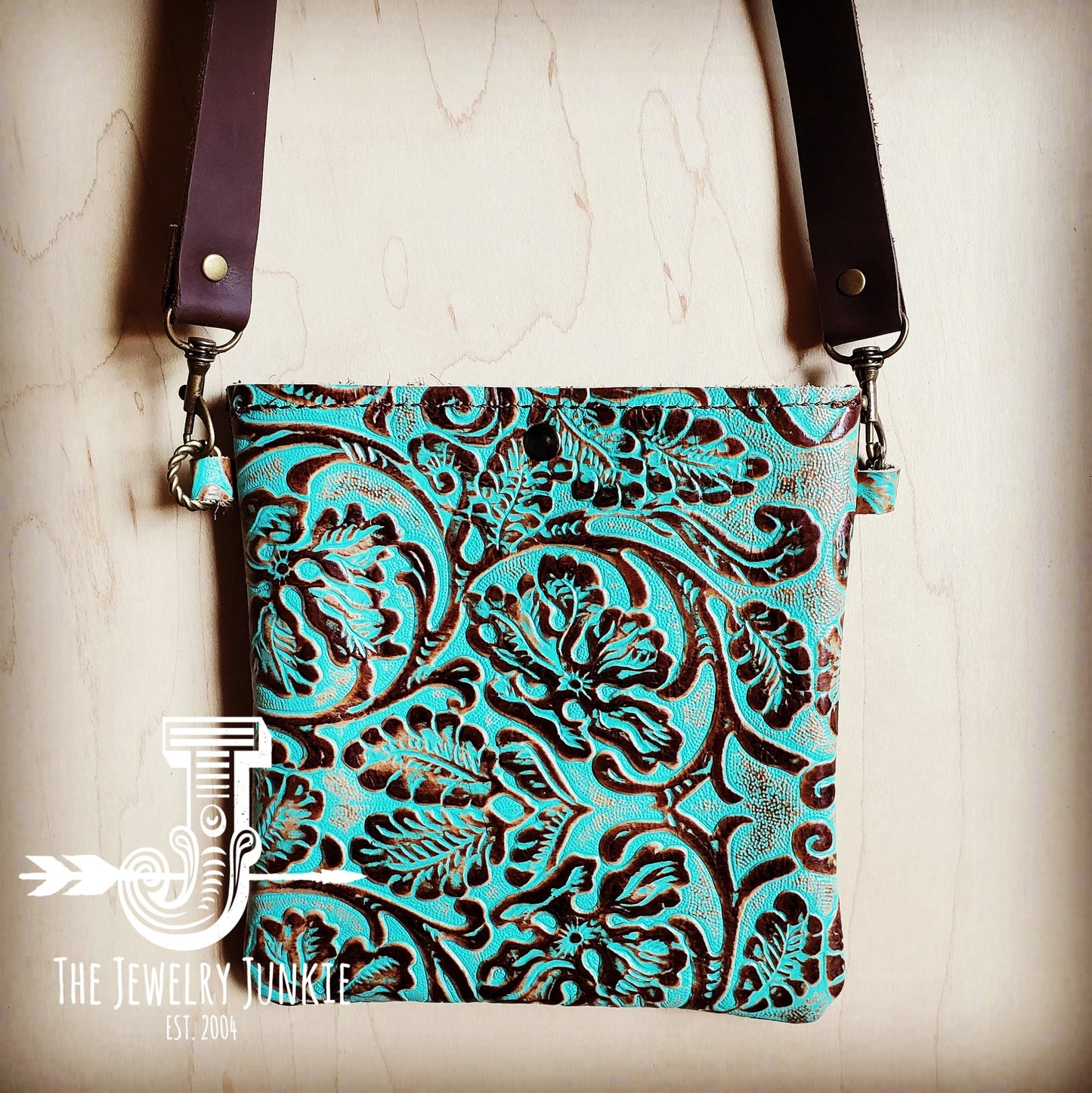 Small Crossbody Handbag w/ Cowboy Tooled Leather 503z