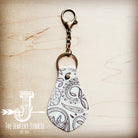 Leather Keychain-Oyster Paisley