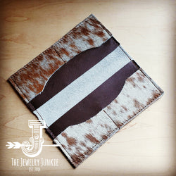 Hair-on-Hide Leather Wallet-Spotted Brindle 301h