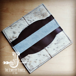 **Hair-on-Hide Leather Wallet-Mixed Brindle 301i