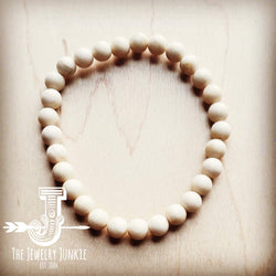*Bracelet Bar-Cream Colored Fossil Beads 804b