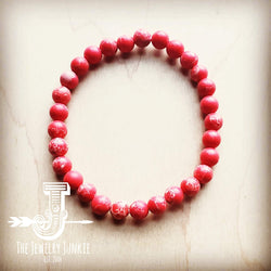 **Bracelet Bar-Red Regalite Beads 804h