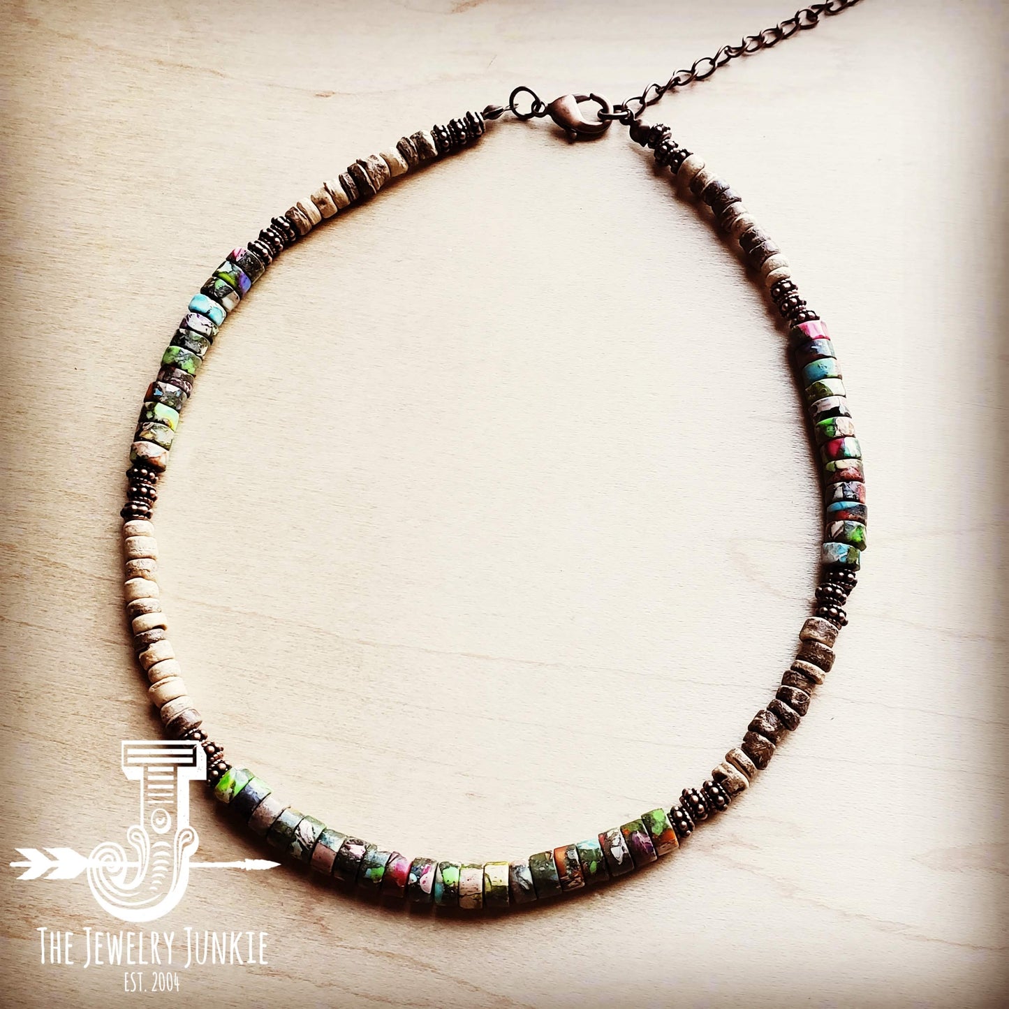 *Regalite Gemstone Beaded Collar Necklace 250s