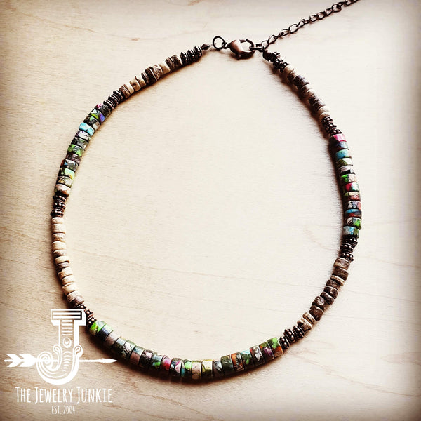 *Regalite Gemstone Beaded Collar Necklace 250s