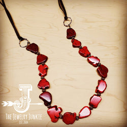*Red Turquoise Slab Necklace 249x
