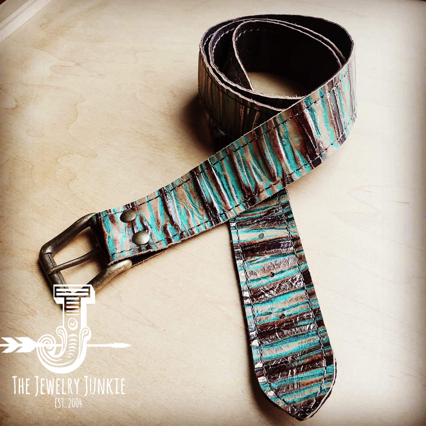 *Turquoise Chateau Genuine Leather Belt 902o