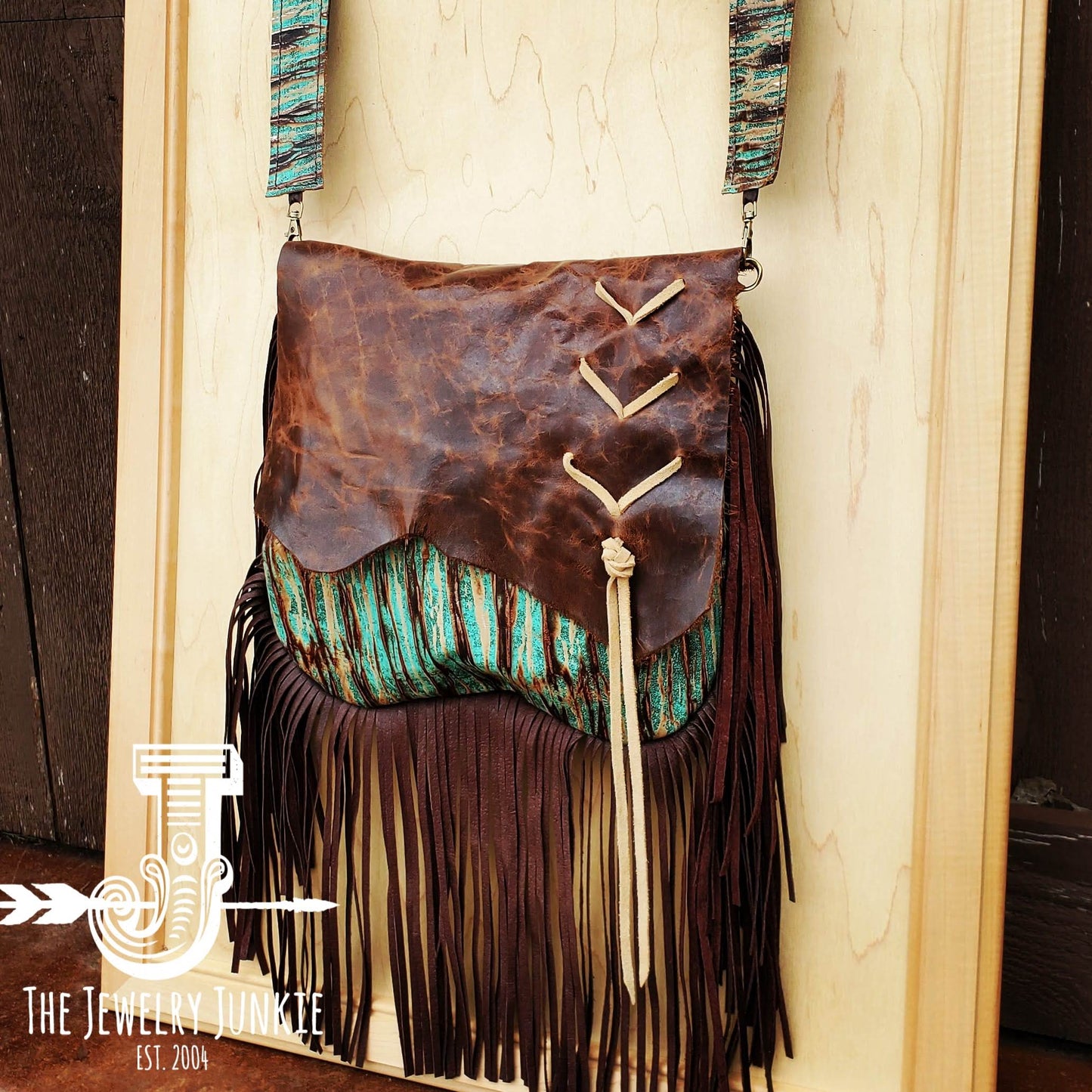 Tassel WESTERN LEATHER PURSE Stone, Boho Fringe Bag, Tooled Flower Saddle  Bag