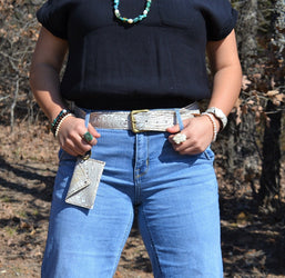 Oyster Paisley Genuine Leather Belt 901p