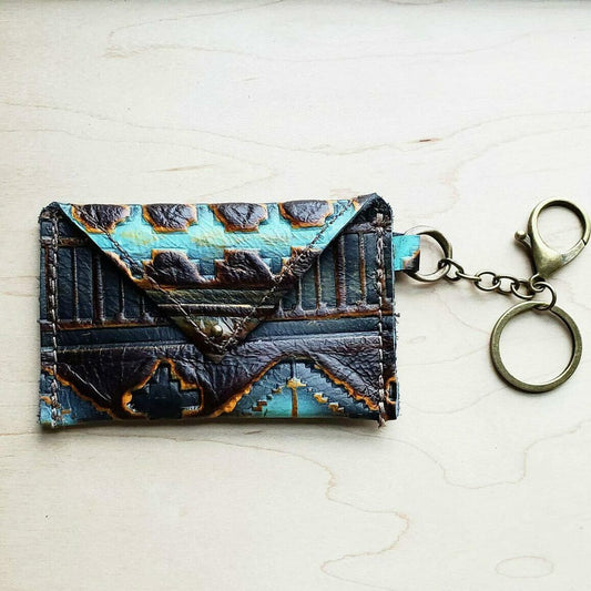 Sierra Credit Card Wallet-Blue Navajo 600a